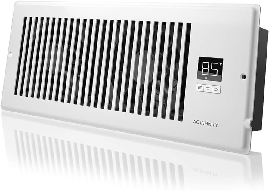 Amazon.com : AC Infinity AIRTAP T4, Quiet Register Booster Fan with Thermostat 10-Speed Control, ... | Amazon (US)
