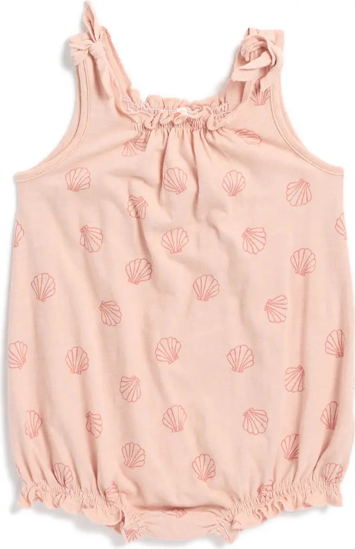 Seashell Print Tie Shoulder Bubble Romper | Nordstrom Rack