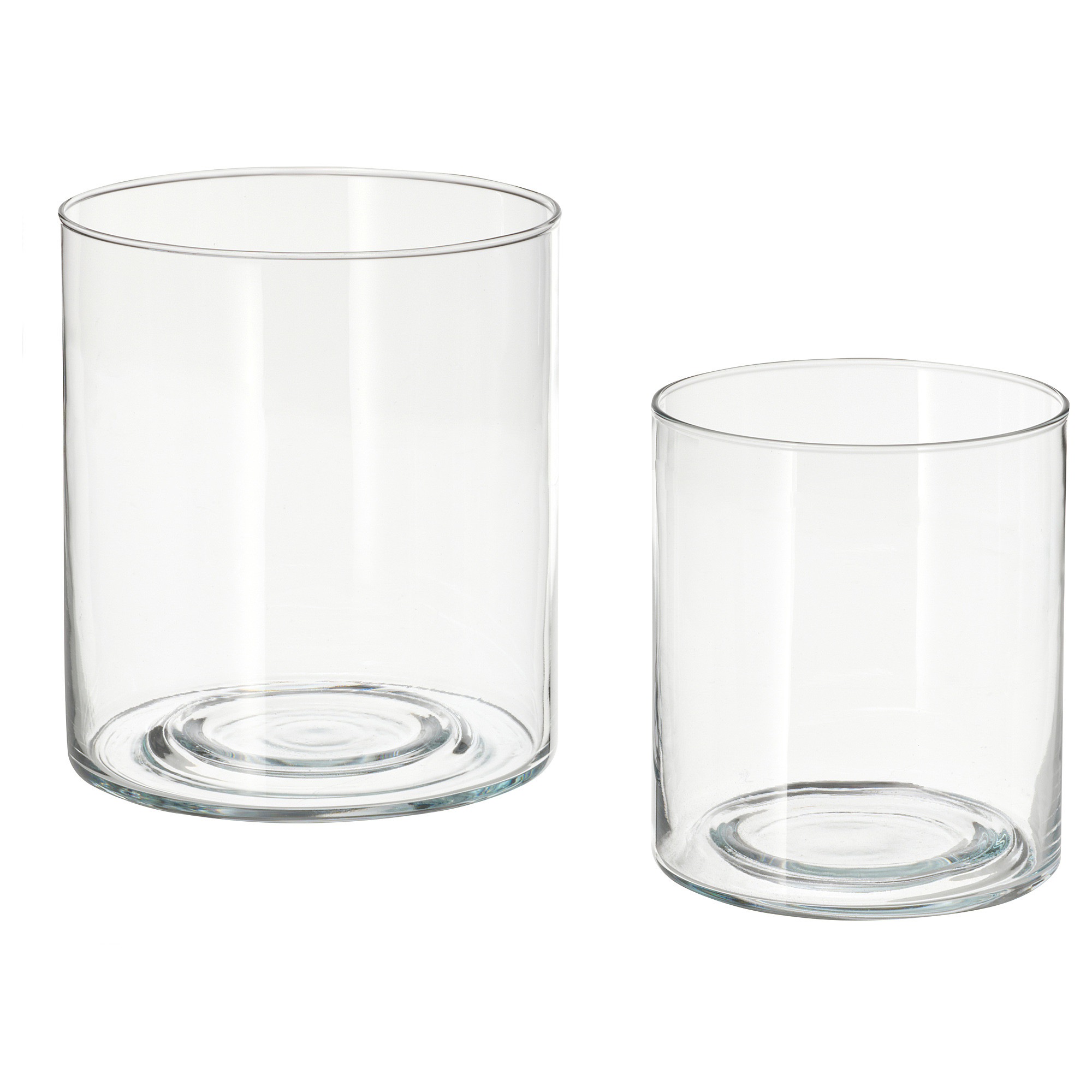 PILFINK Candle holder, set of 2, clear glass | IKEA US
