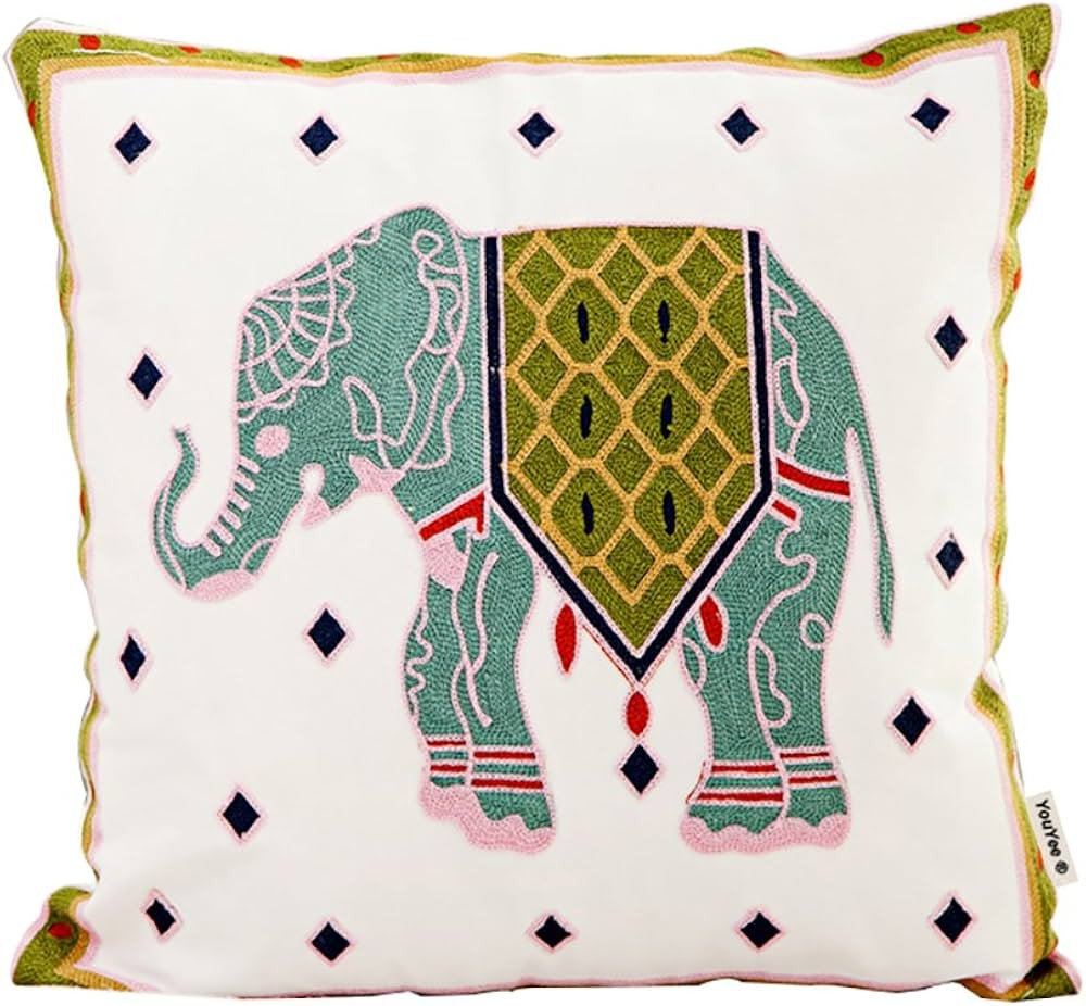VOGOL Hand Made National Embroidery Bohemian Housewarming Car Home Decoration Cushion Cover Pillo... | Amazon (US)