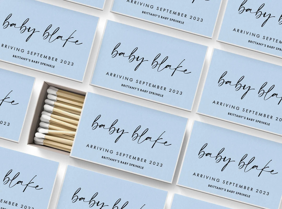 BULK Baby Shower Matches SET OF 50 Custom Matches Baby Shower Favors Shower Favors Custom Party F... | Etsy (US)