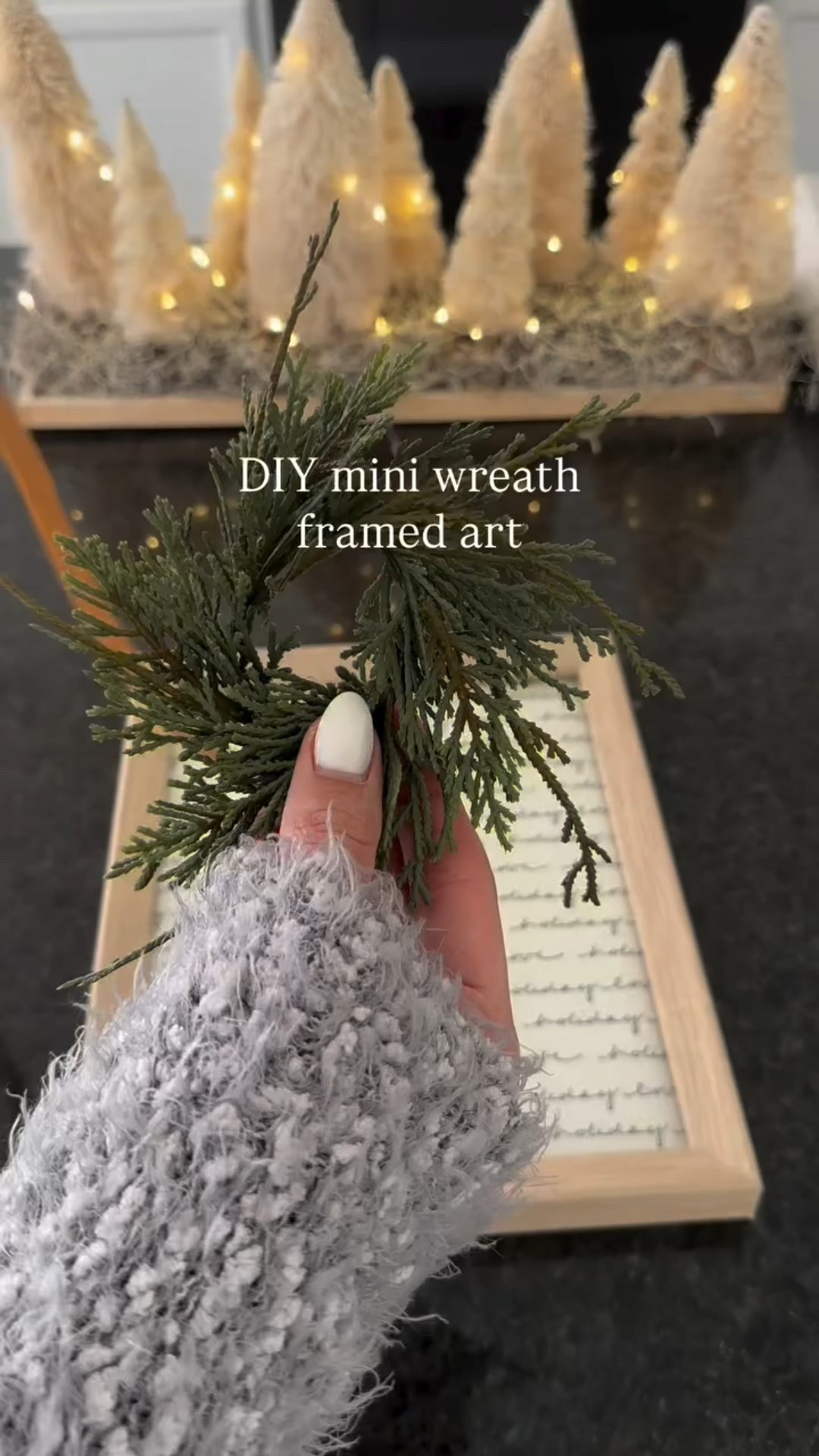 This easy DIY Christmas decor for the holidays is just a framed a piece of wrapping paper and then made these mini wreaths using napkin rings, velvet ribbon + a little bell. 

 🎄

#diychristmasdecor #christmascrafts #classicchristmasdecor #christmasdiyideas #holidayhomedecor

#LTKHoliday #LTKSeasonal