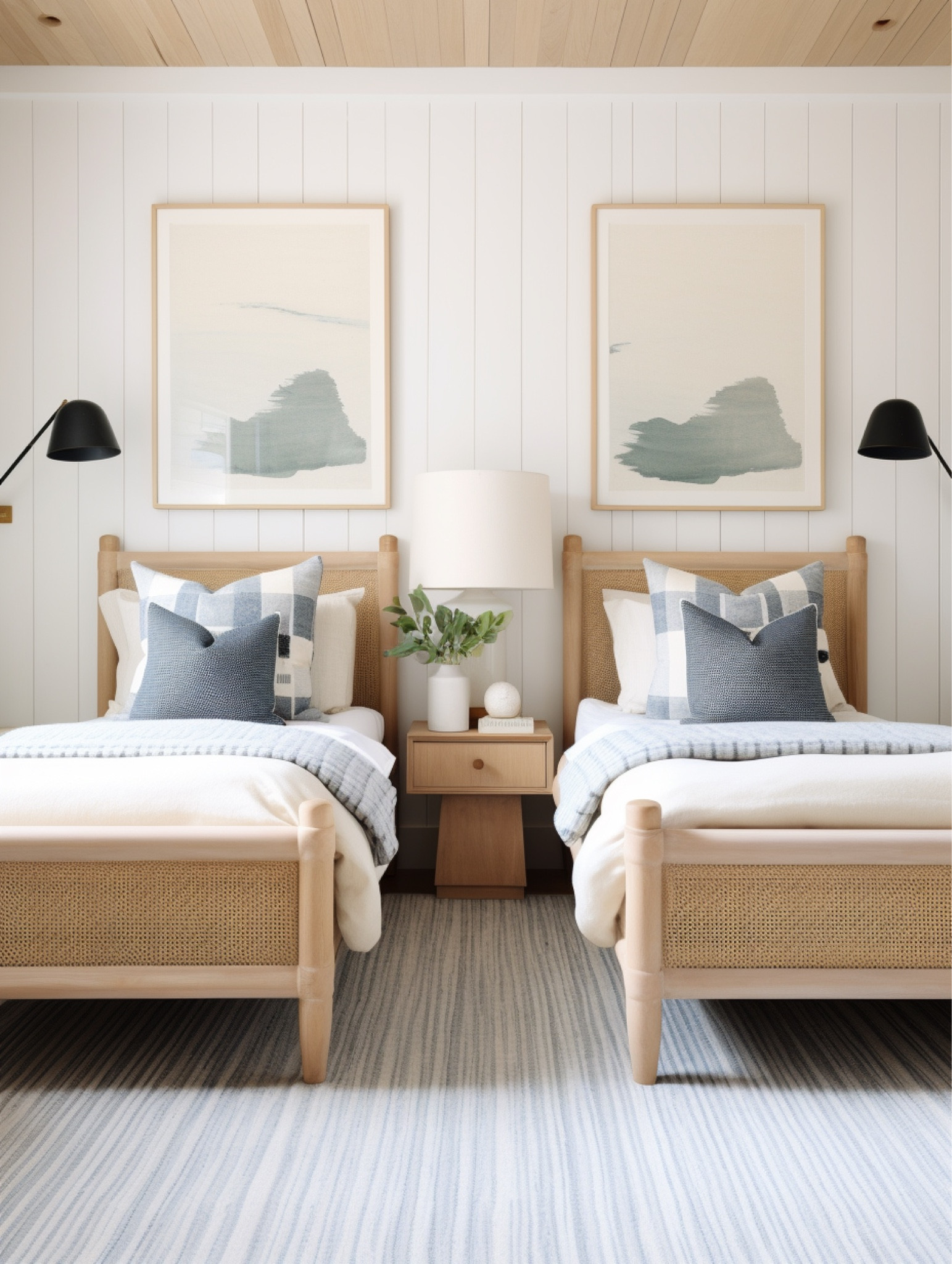 a neutral children’s room with twin beds

#LTKhome #LTKfamily #LTKkids