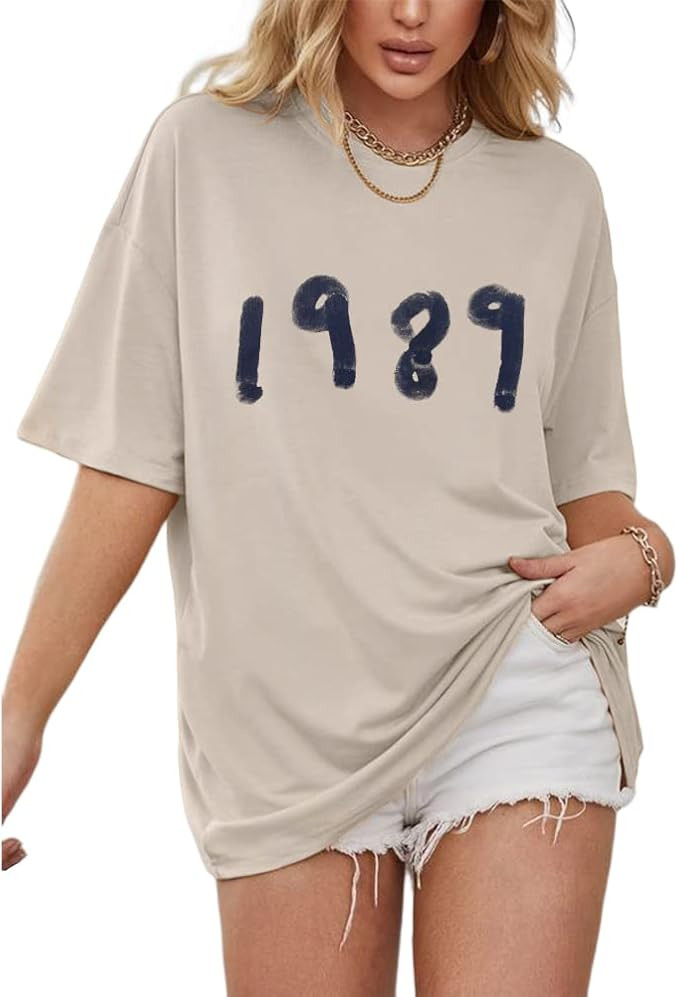 1989 Shirt for Women Vintage Country Music T-Shirt Music Lover Inspired Tee Concert Summer Short ... | Amazon (US)