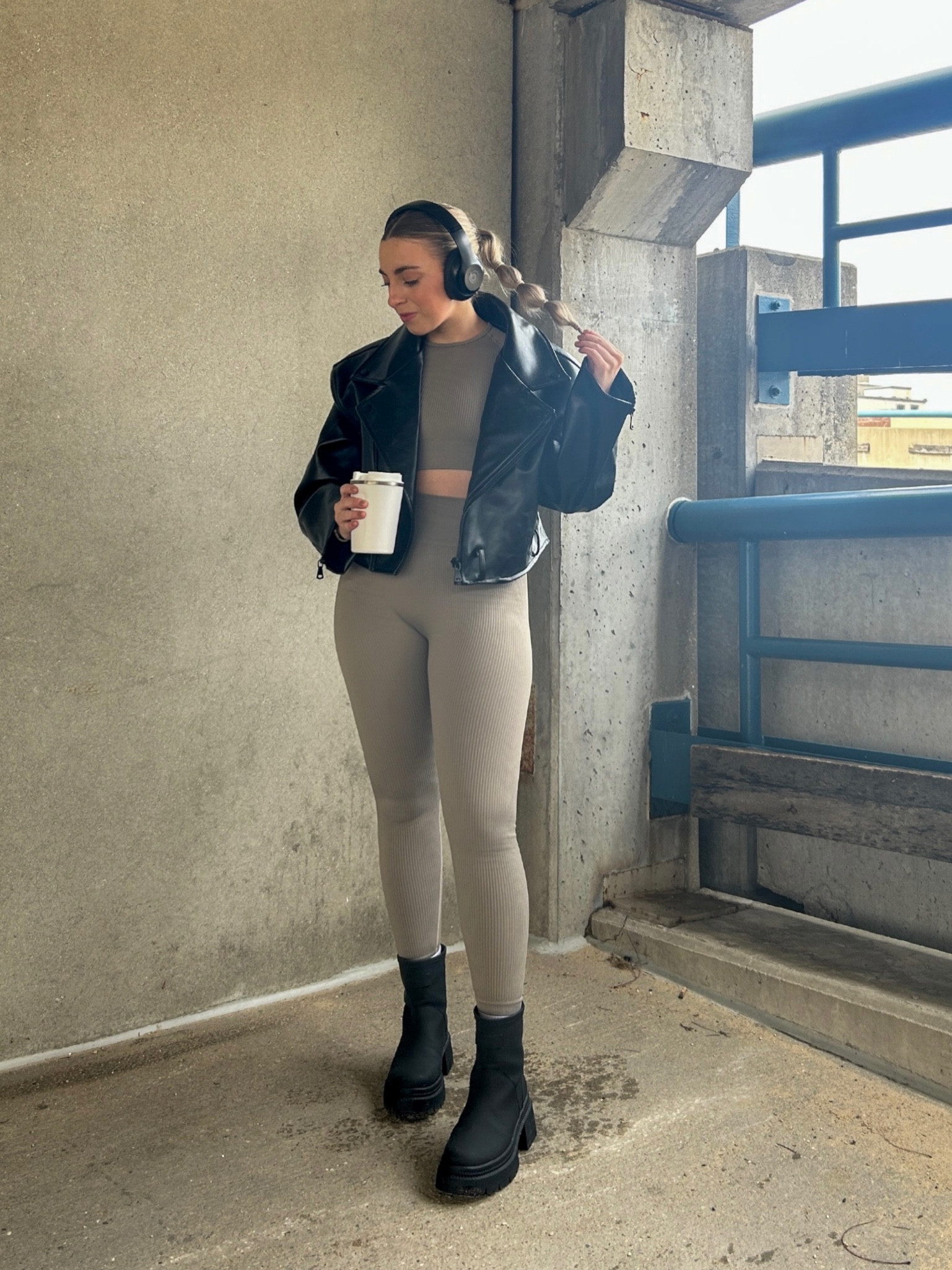 Amazon activewear set, workout set, Amazon set, affordable activewear, athleisure outfit, princess Polly leather jacket, elevated athleisure 

#LTKfit