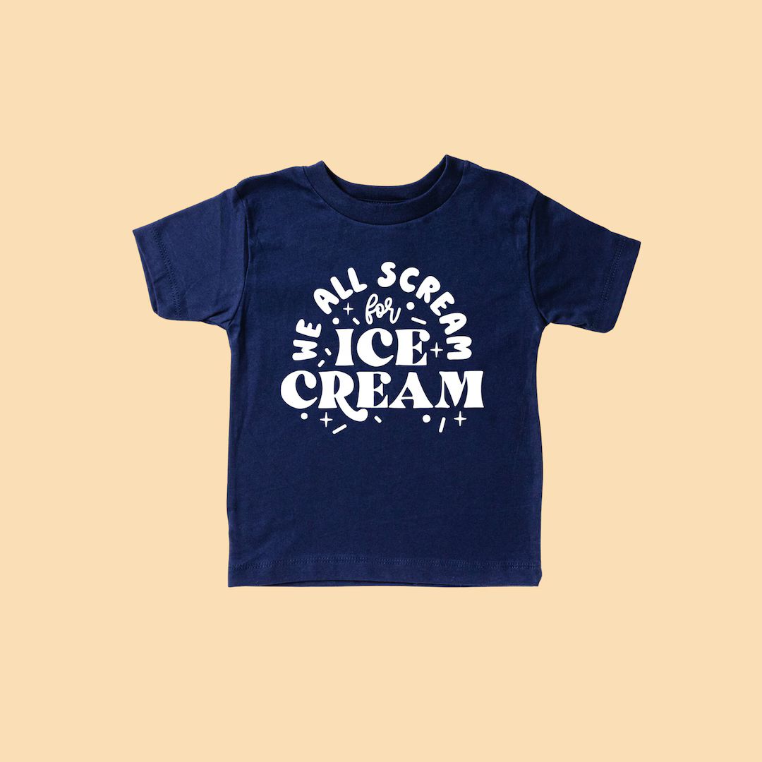We all Scream for Ice Cream Toddler Shirt, Birthday Party Shirt, Ice cream Shirt, retro shirt, 2 ... | Etsy (US)