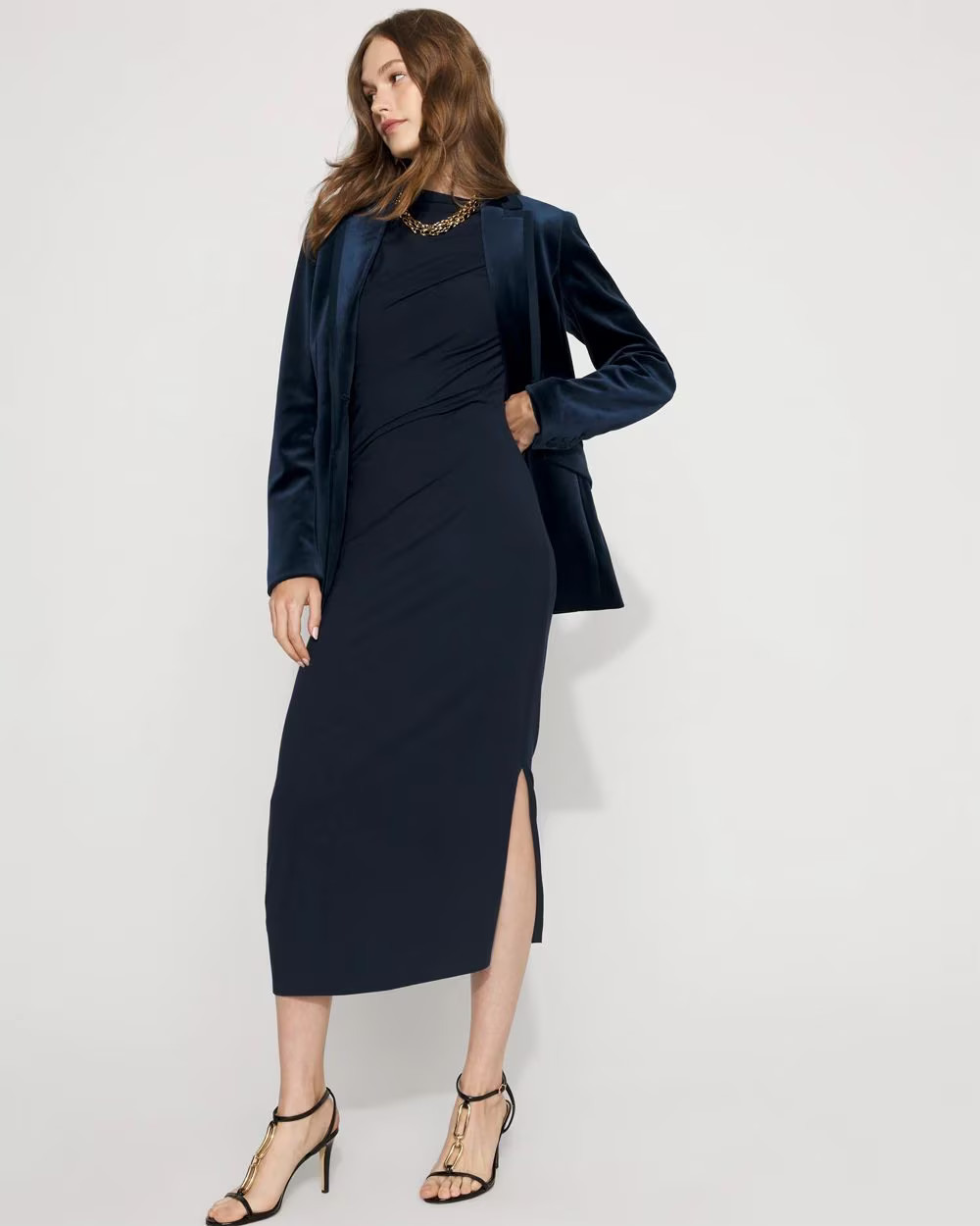 Asymmetrical Mockneck Bodycon Dress | White House Black Market | White House Black Market