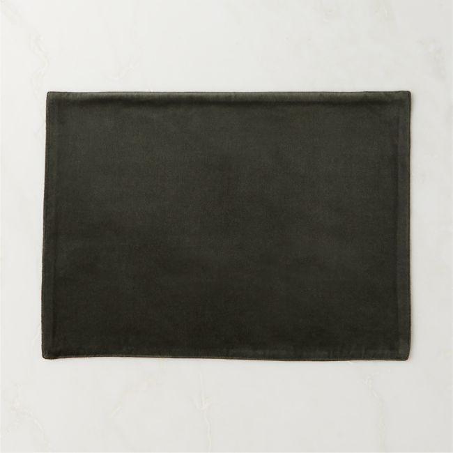 Green Velvet Placemat | CB2