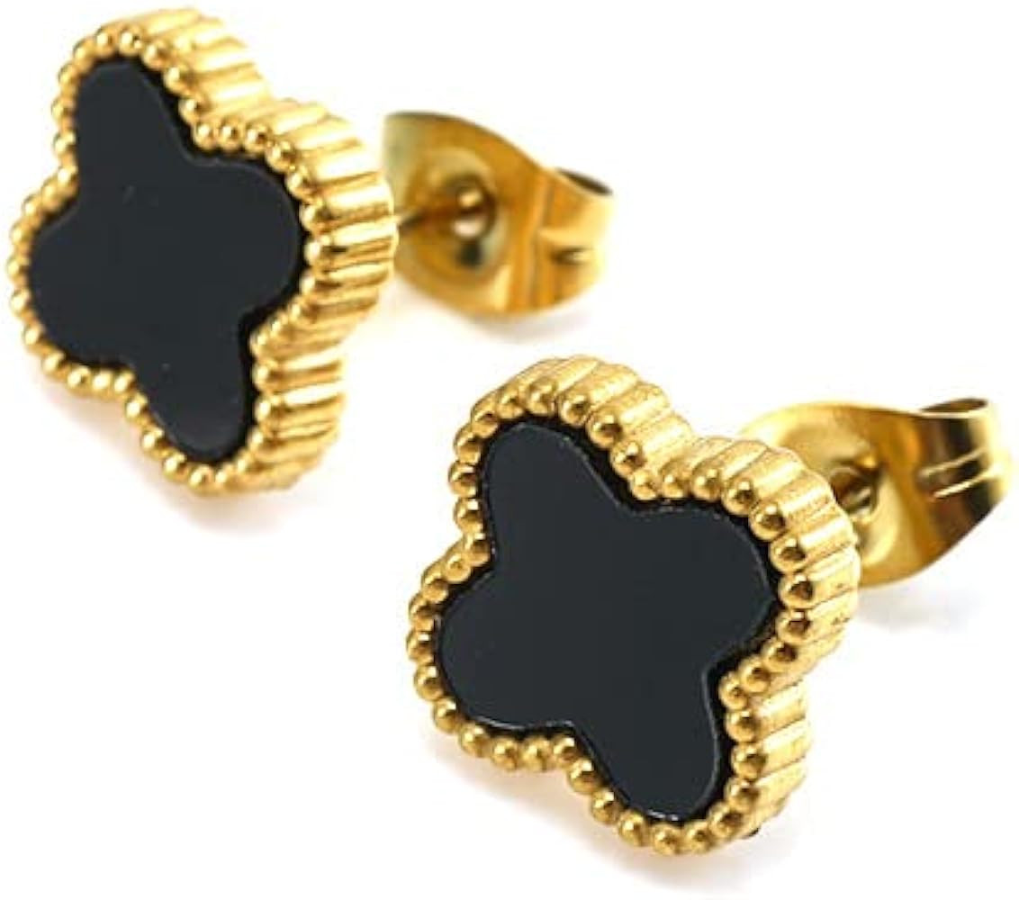 Clover Earrings for Women 18K Gold Plated Hypoallergenic and Elegant Women's Jewelry with S925 Si... | Amazon (US)