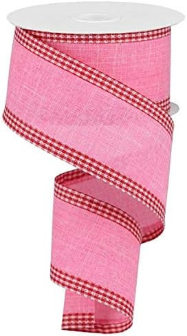 Wired Ribbon Royal Burlap Gingham Edge for Wreaths, Floral Arrangements, Gift Wrapping, Crafting ... | Amazon (US)