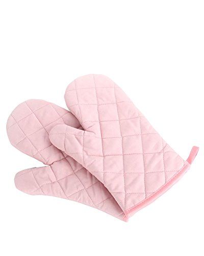 Oven Mitts, Premium Heat Resistant Kitchen Gloves Cotton & Polyester Quilted Oversized Mittens, 1 Pa | Amazon (US)