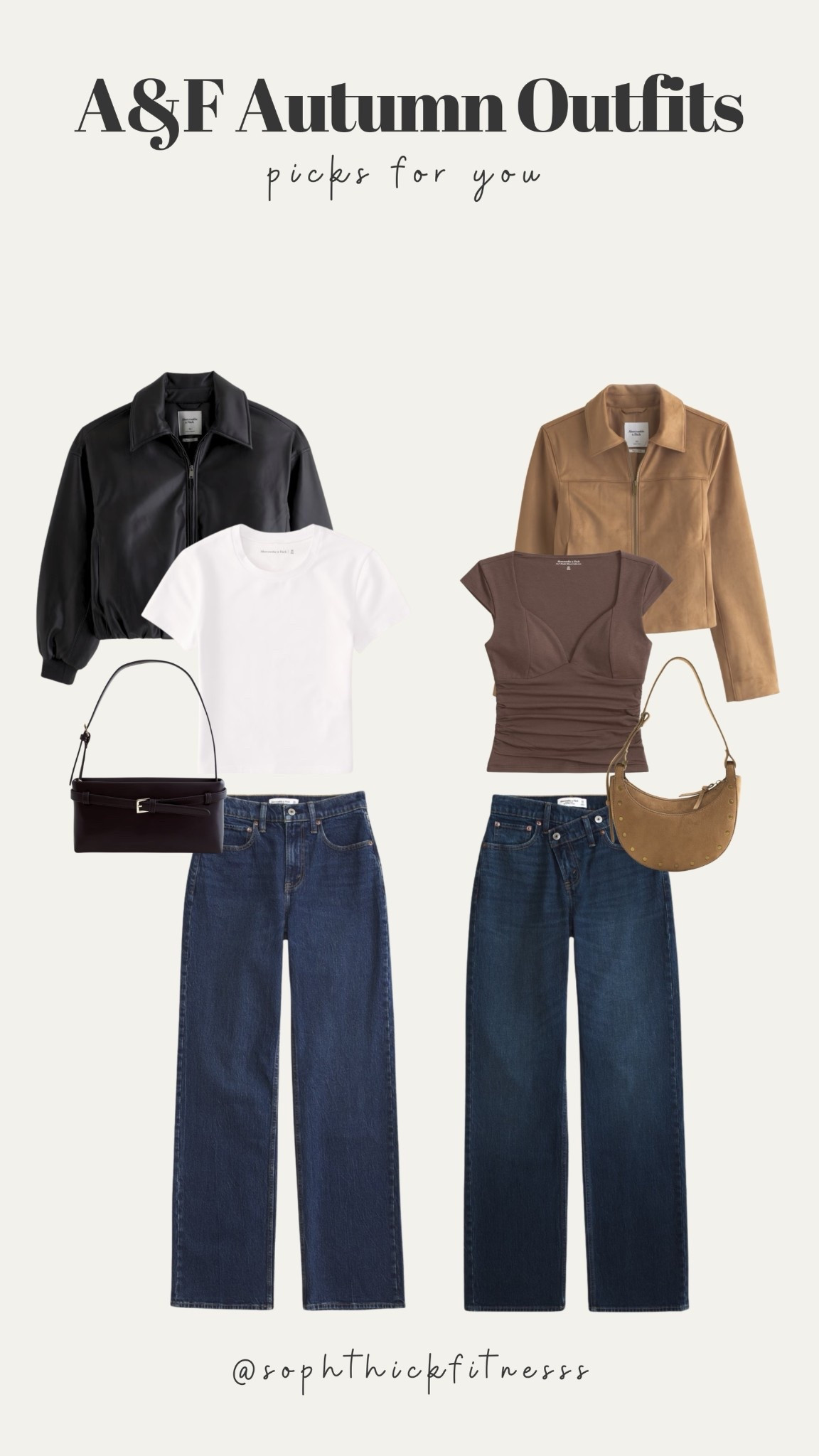 A&F autumn outfit inspo 🍂✨

Suede jacket, leather jacket, bra free top, white t shirt, dark denim, indigo denim, suede bag, autumn style, winter outfit 

#LTKwinter #LTKautumn #LTKjeans