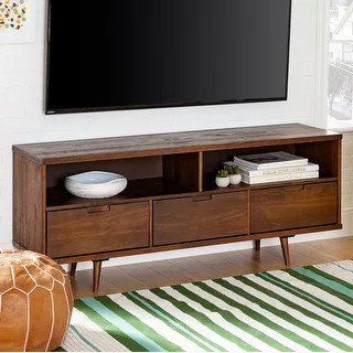 Carson Carrington Alby 58-inch Mid-century 3-drawer TV Console | Bed Bath & Beyond