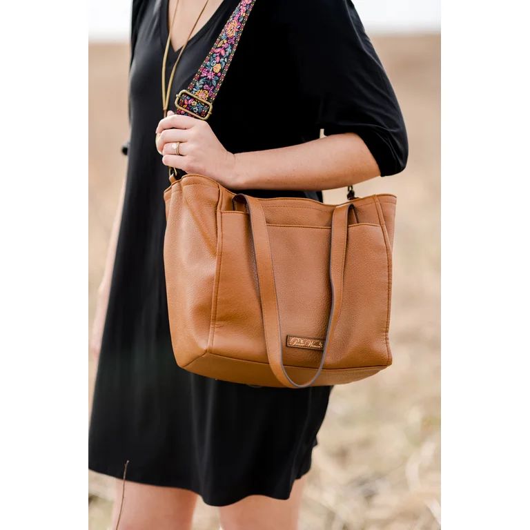 The Pioneer Woman Liddy Tote Handbag, Cognac, Women's | Walmart (US)