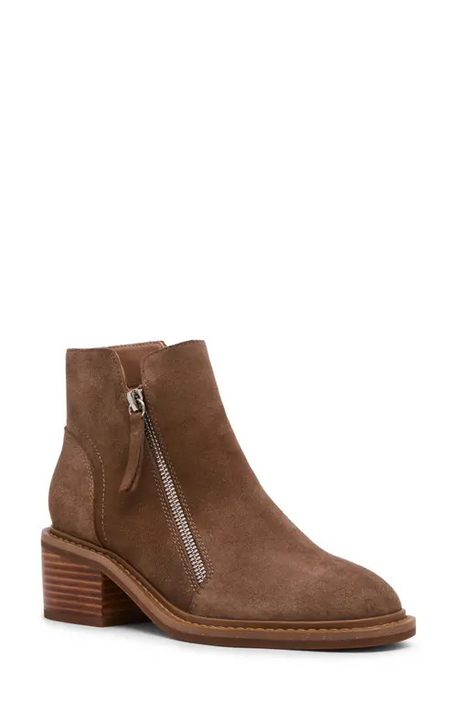Blondo Lilani Waterproof Block Heel Bootie in Taupe Suede at Nordstrom, Size 7 | Nordstrom