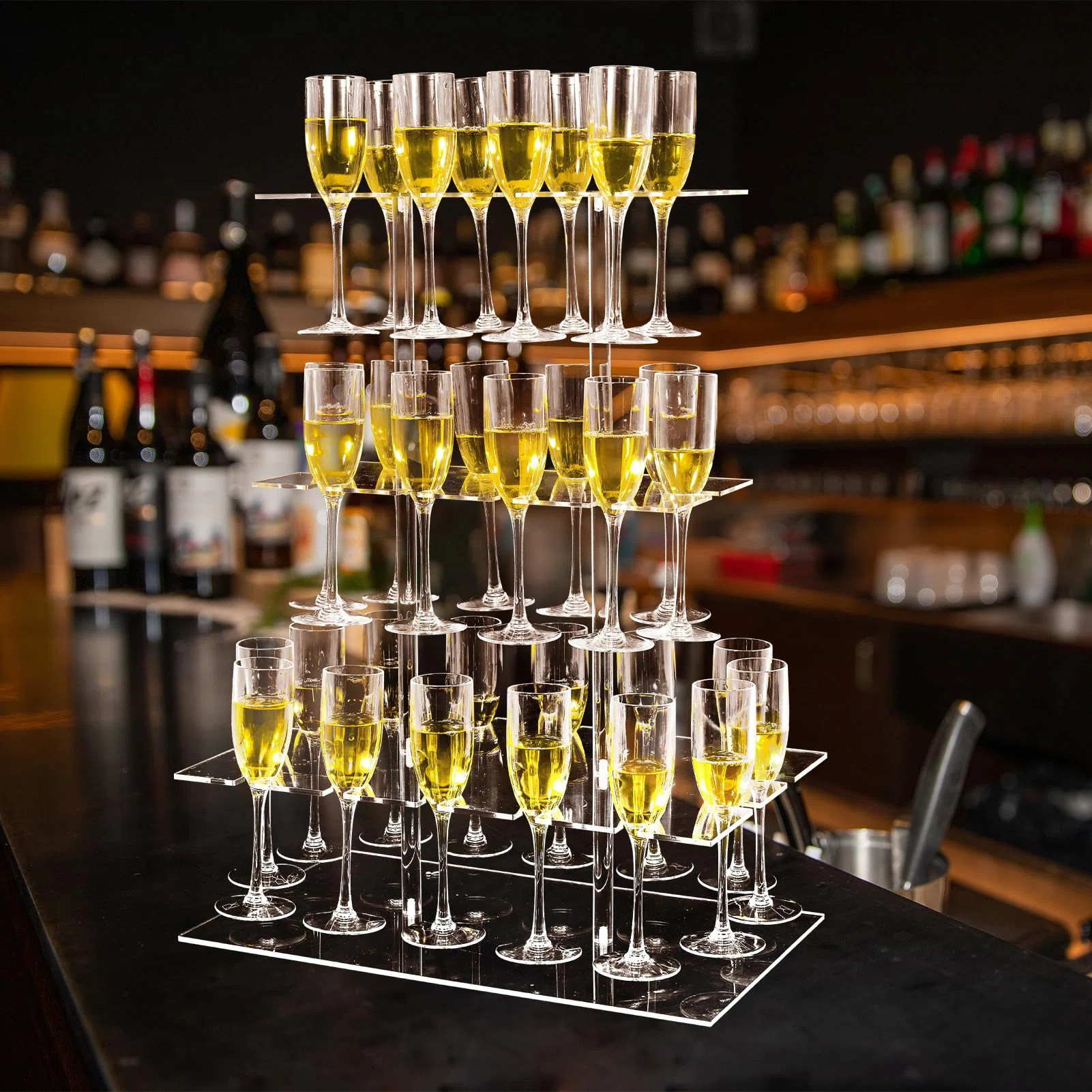 Champagne Tower,Champagne Display Holder Stand For Party With 32 Slots | Wayfair North America
