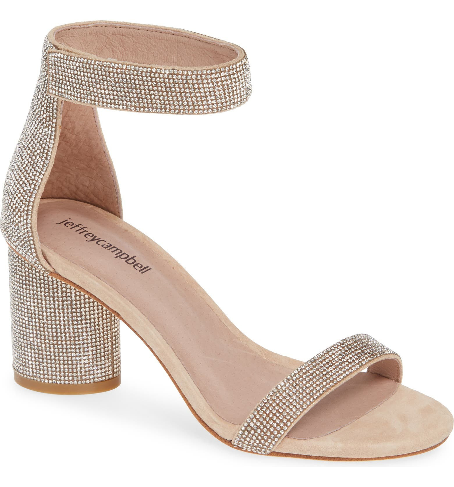 Laura Crystal Embellished Ankle Strap Sandal | Nordstrom Rack