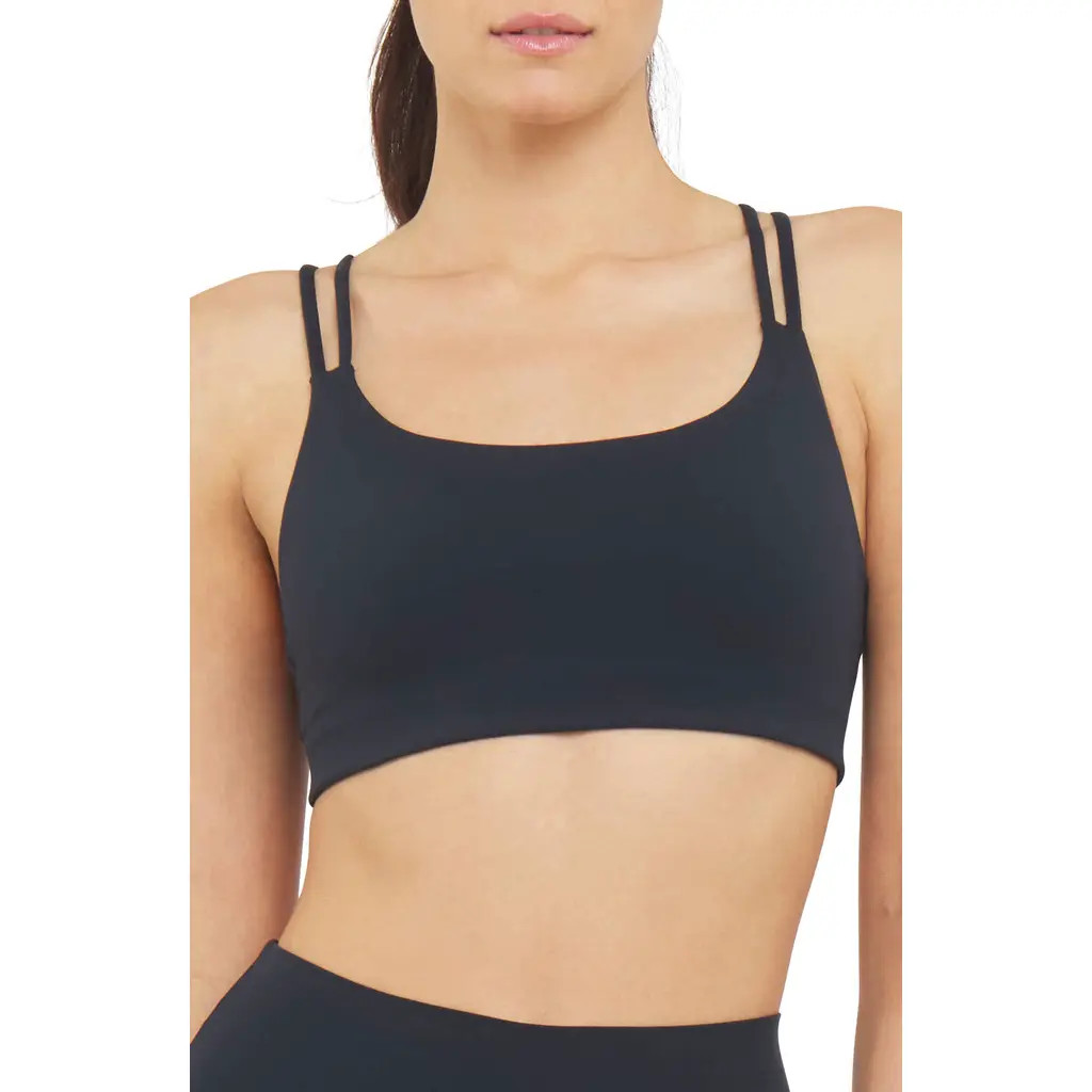SPANX® SPANXsmooth™ OnForm Low Impact Sports Bra in Very Black at Nordstrom, Size Medium | Nordstrom