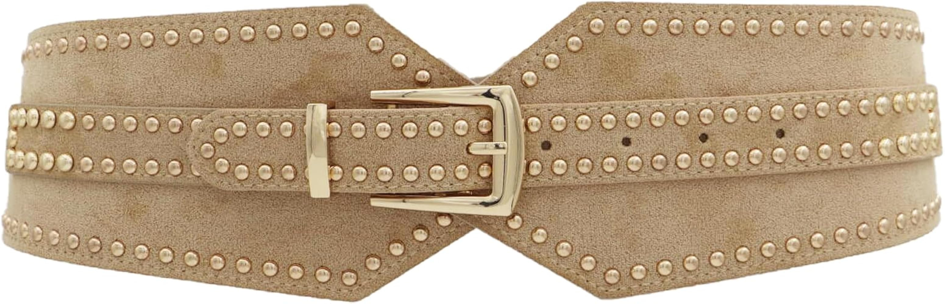 ZYALTFDC Women Wide Elastic Belts Chunky Stretchy Thick Belts for Women Dress Retro Cinch Girdle ... | Amazon (US)