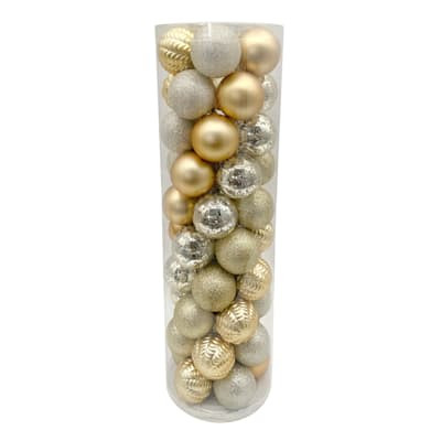 50-Count Providence Gold Ornament Mix, 2.36" | At Home