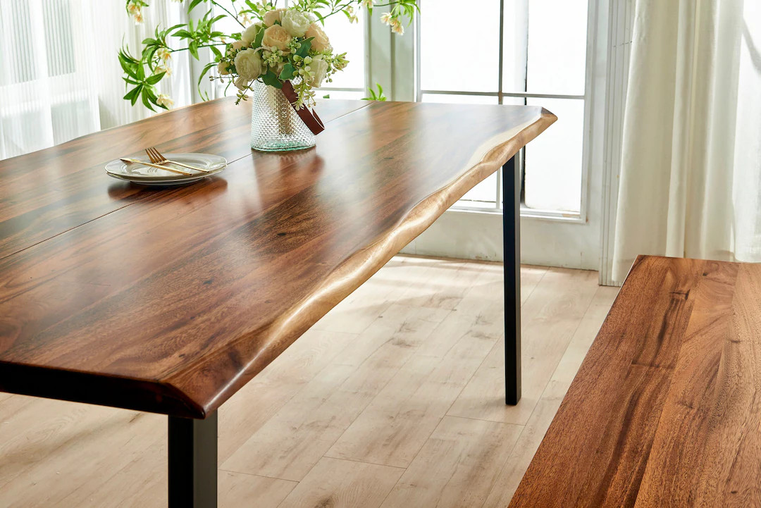 Dining Table - Live Edge Dining Table, Walnut Table, Modern Table, Wood Table, Large Kitchen Tabl... | Etsy (US)