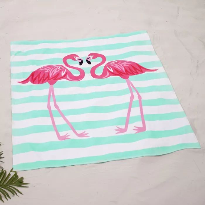 Lakeside Oversized 54" x 68" Jumbo Beach Towel for Swimming - Flamingos | Target