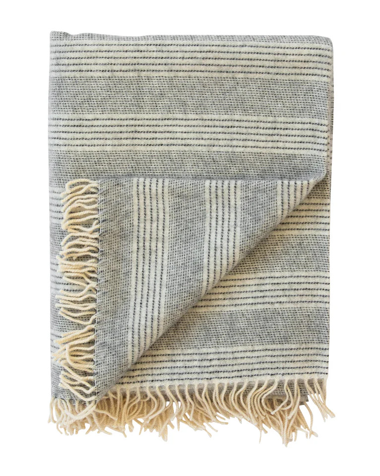 Alpaca Fog Stripe Throw | McGee & Co.