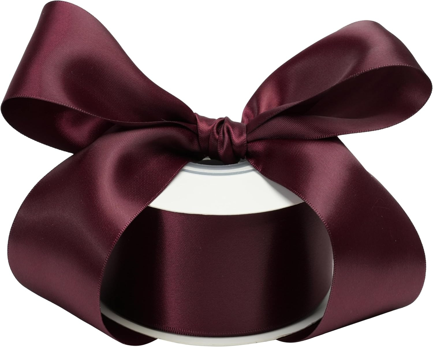 Burgundy Ribbon 2 Inch Double Face Satin Ribbon Thick Maroon Ribbon for Gift Wrapping Wedding Dec... | Amazon (US)