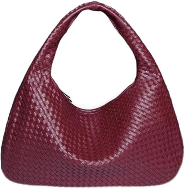 Woven Leather Hobo Bag for Women,Top-handle Shoulder Bag Large Capacity Woven Tote Bags Soft Hand... | Amazon (CA)