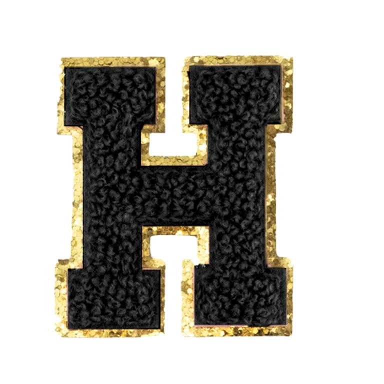 Hello Hobby Chenille H-Black Letter Patch | Walmart (US)