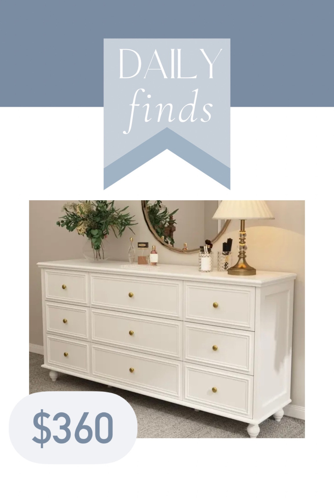 $360 dresser, white dresser, affordable furniture 

#LTKhome