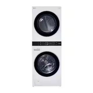 LG WashTower Stacked SMART Laundry Center 4.5 Cu.Ft. Front Load Washer & 7.4 Cu.Ft. Gas Dryer in ... | The Home Depot