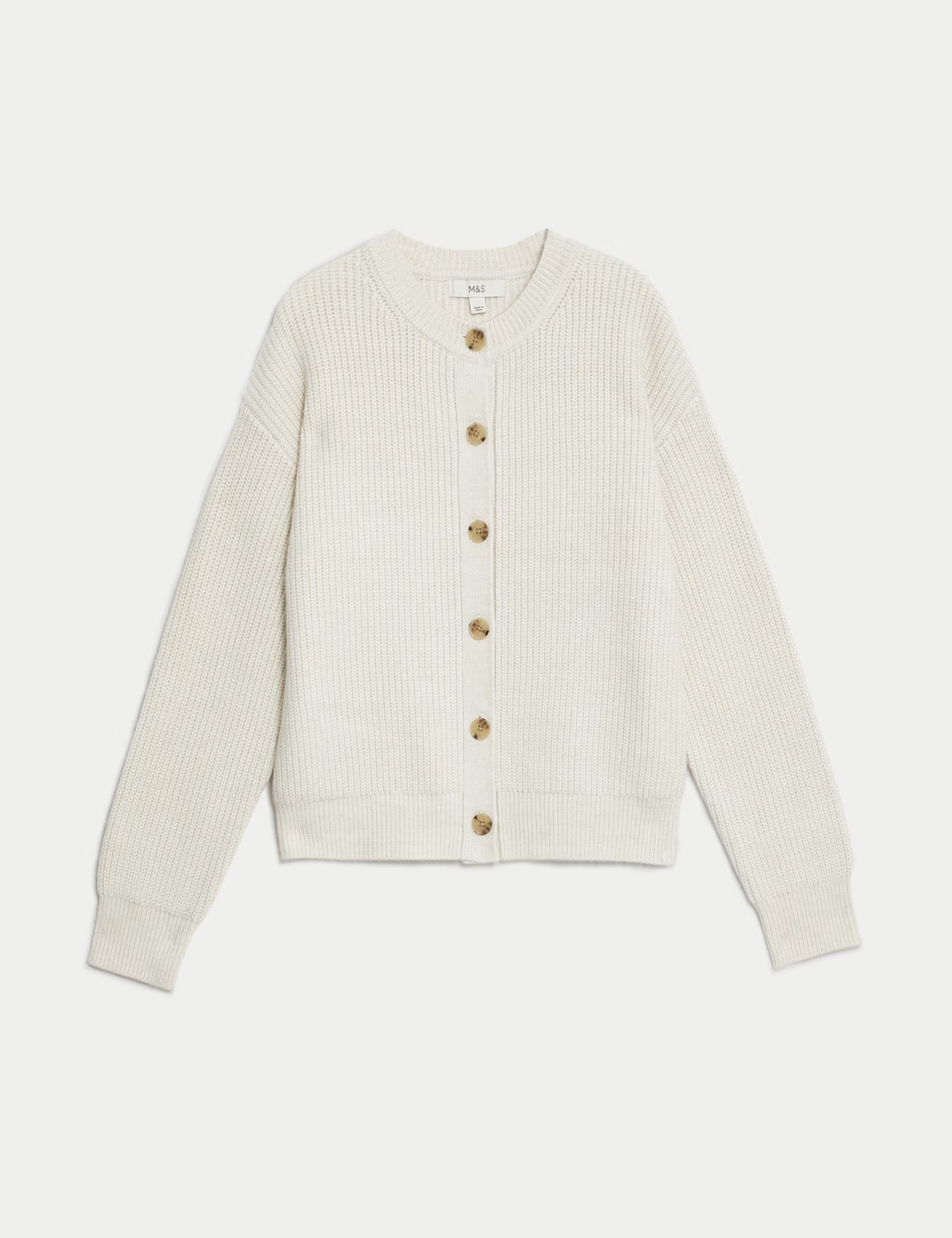 Ribbed Button Front Cardigan | M&S Collection | M&S | Marks & Spencer (UK)