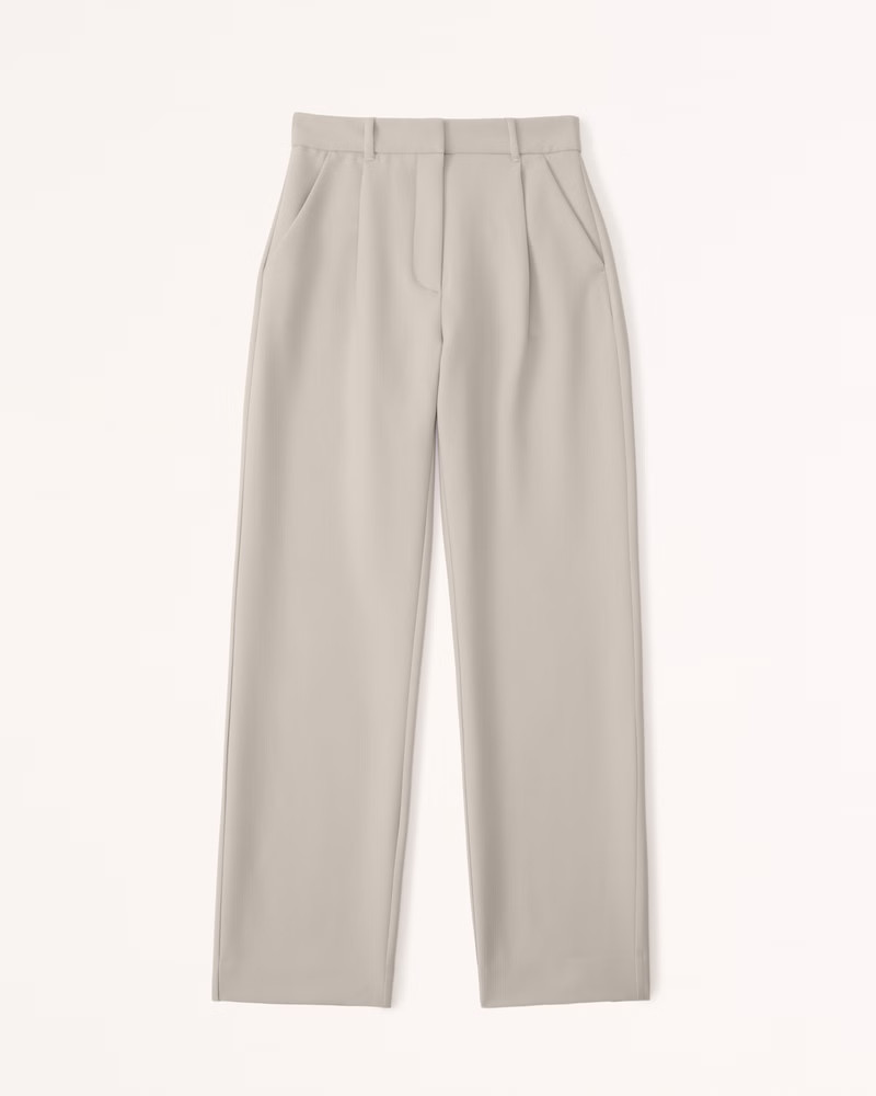 Tailored Relaxed Straight Pant | Abercrombie & Fitch (US)