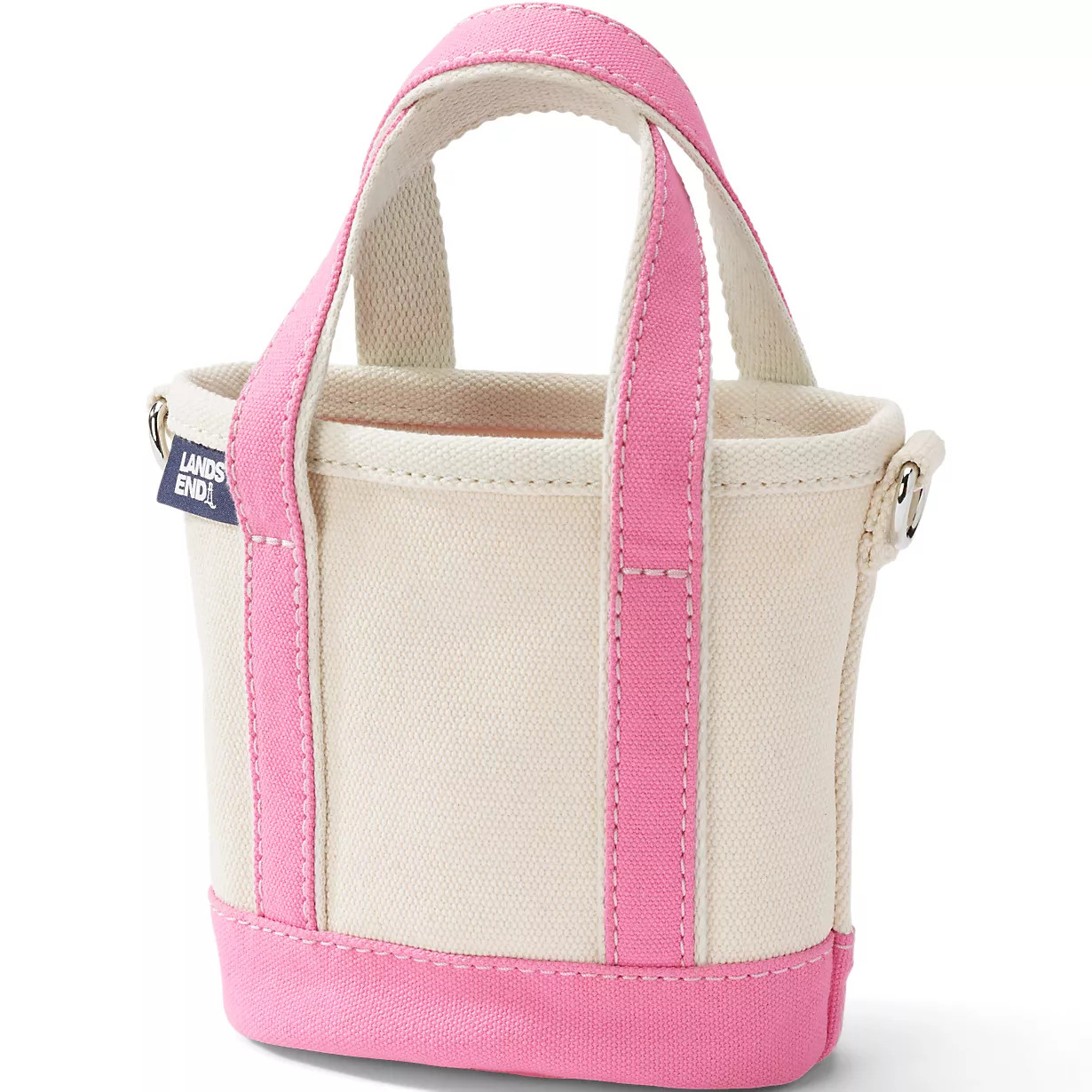 Mini Natural Open Top Canvas Tote Bag | Lands' End (US)