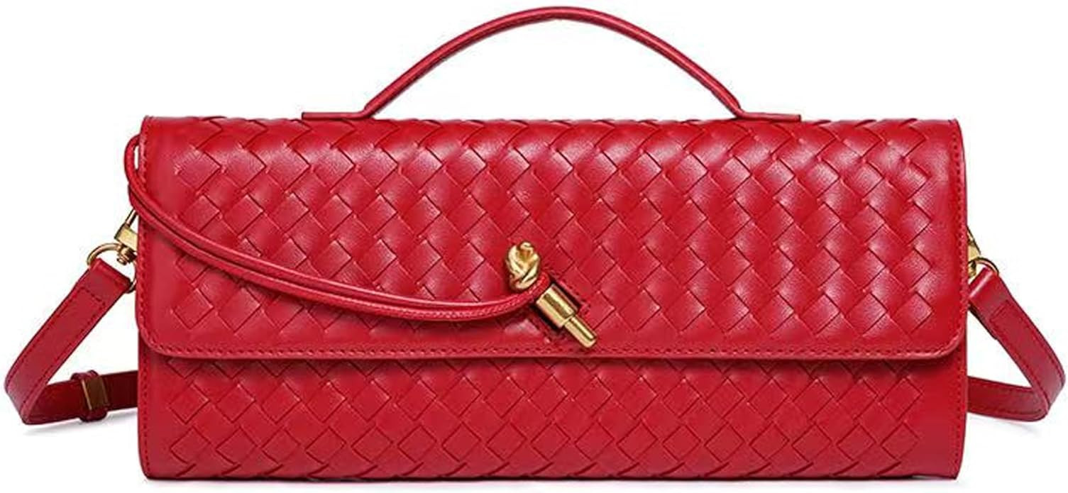 NEWBELLA Handwoven Women's Clutch Purse, Crossbody Bag with Adjustable Strap for Evening & Casual... | Amazon (US)
