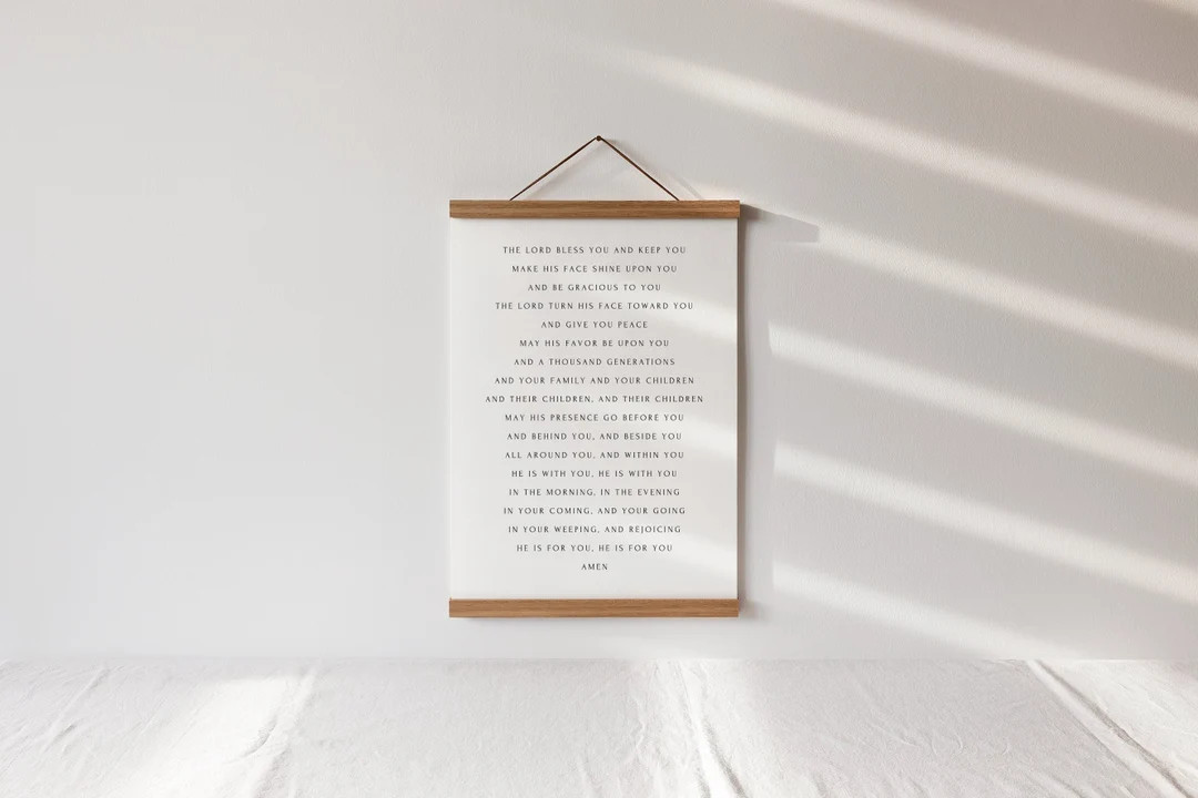 The Blessing Lyrics Sign, Kari Jobe Lyrics, Christian Art Decor, May His Favor Be Upon You, Moder... | Etsy (US)