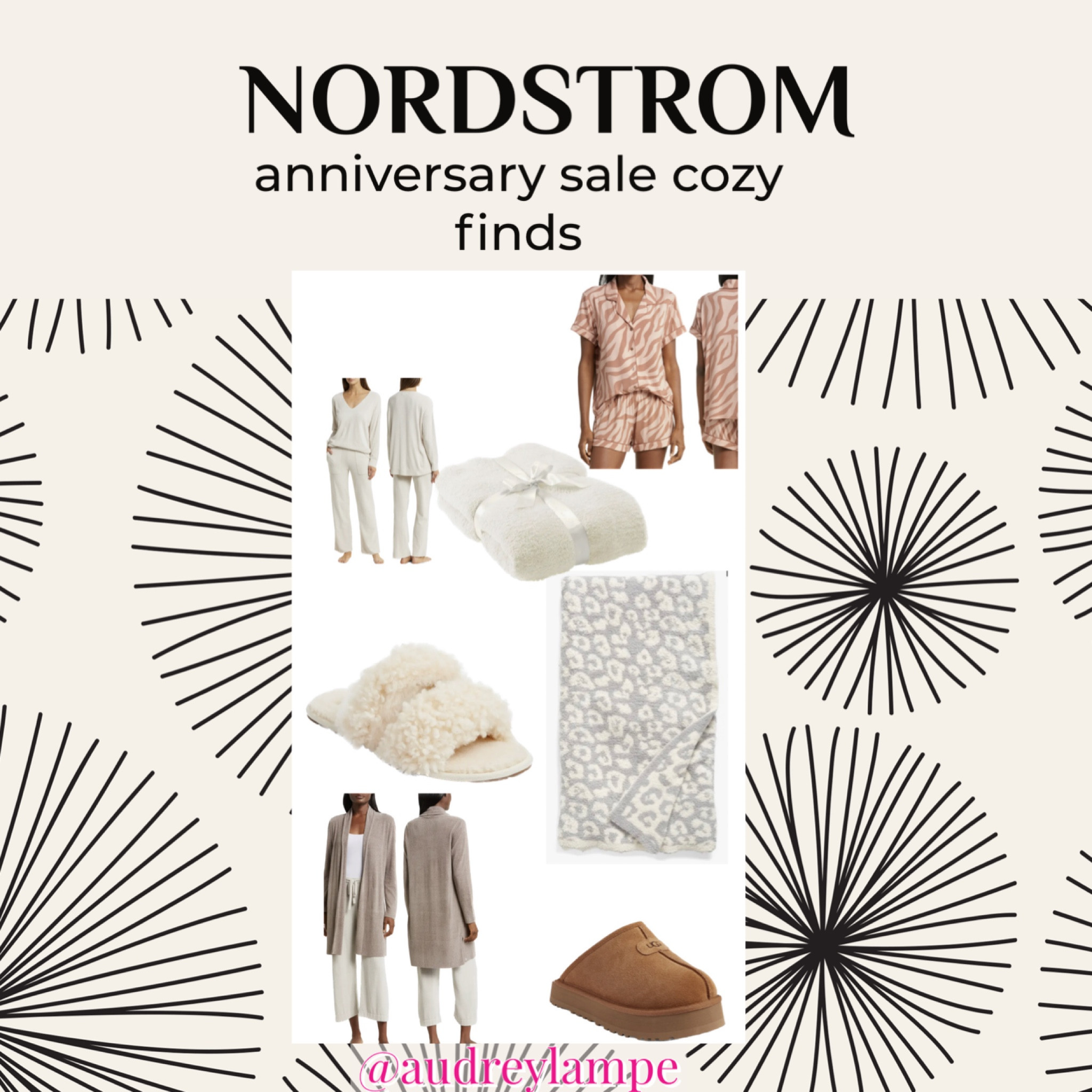 Nordstrom anniversary sale cozy finds! 

Barefoot dreams blanket 
Robes 
Sleepwear 
Sleep sets 
Uggs 
Slippers 

#LTKxNSale
