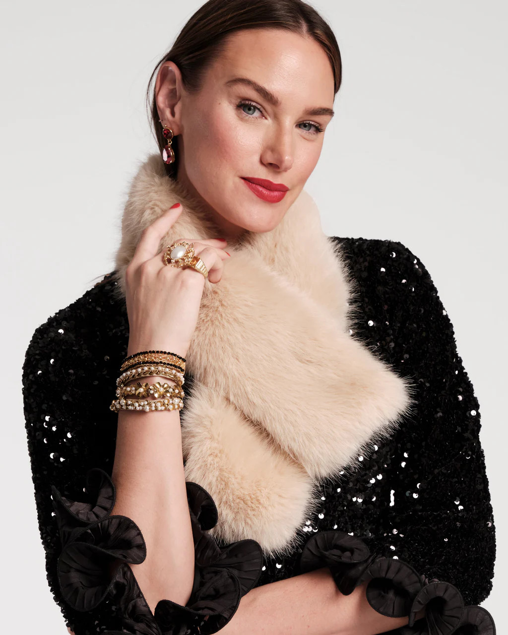 Faux Fur Collar Shrug | Frances Valentine
