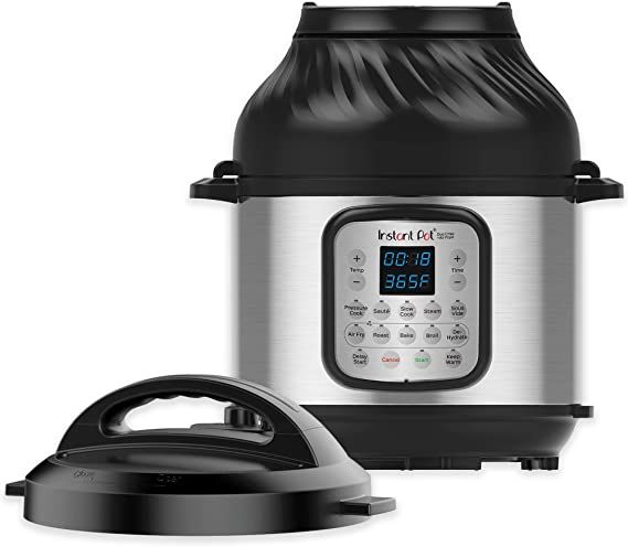 Instant Pot Duo Crisp 11-in-1 Electric Pressure Cooker with Air Fryer Lid, 6 Quart Stainless Stee... | Amazon (US)