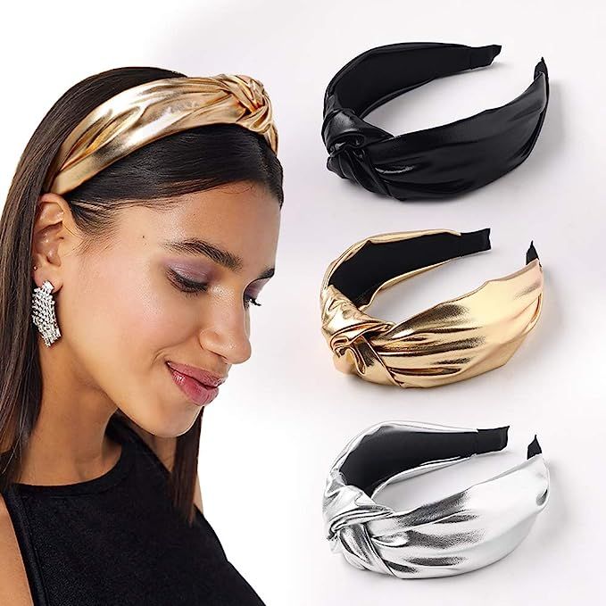 Headbands Women Hair Head Band- Knotted Wide Turban headband Fashion Cute Hairbands Hair Accessor... | Amazon (US)