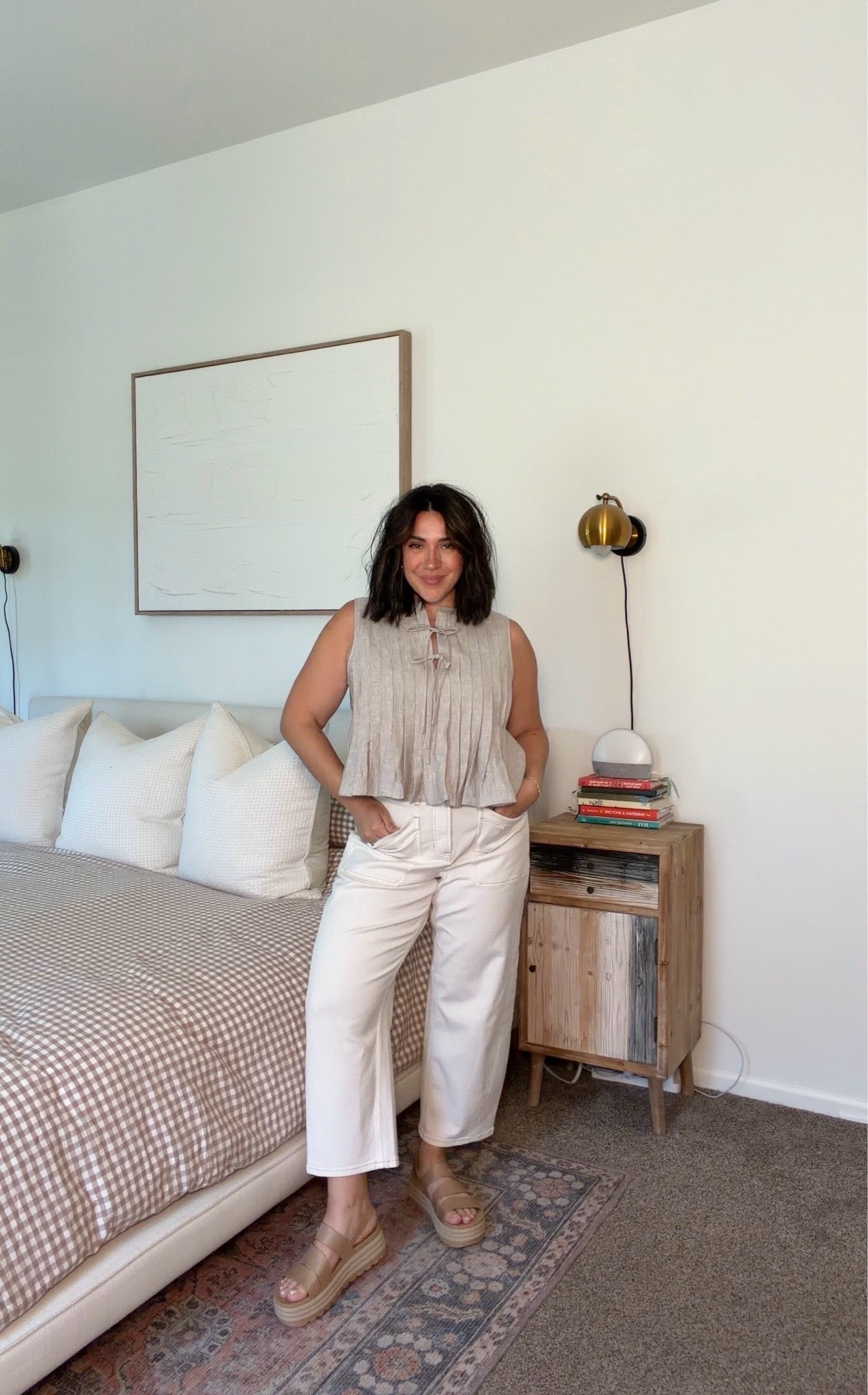 Top back in stock! The sweetest outfit! 100% European linen. I’m wearing a size L.

#LTKootd #LTKMidsize #LTKWorkwear