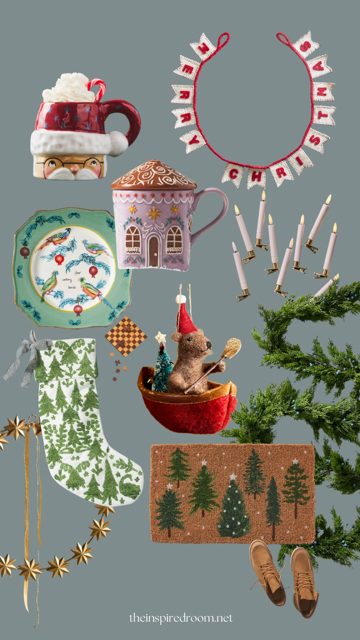 Admiring all the Christmas cuteness already coming out 😍 I got that little felt bear boat ornament last year…I couldn’t resist!

Stocking, mug, garland, doormat, ornament, plate, clip on candle lights

#LTKHome #LTKSeasonal #LTKHoliday