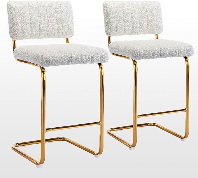 Amazon.com: Zesthouse Mid-Century Modern Counter Height Bar Stools for Kitchen Set of 2, 26 Inch ... | Amazon (US)