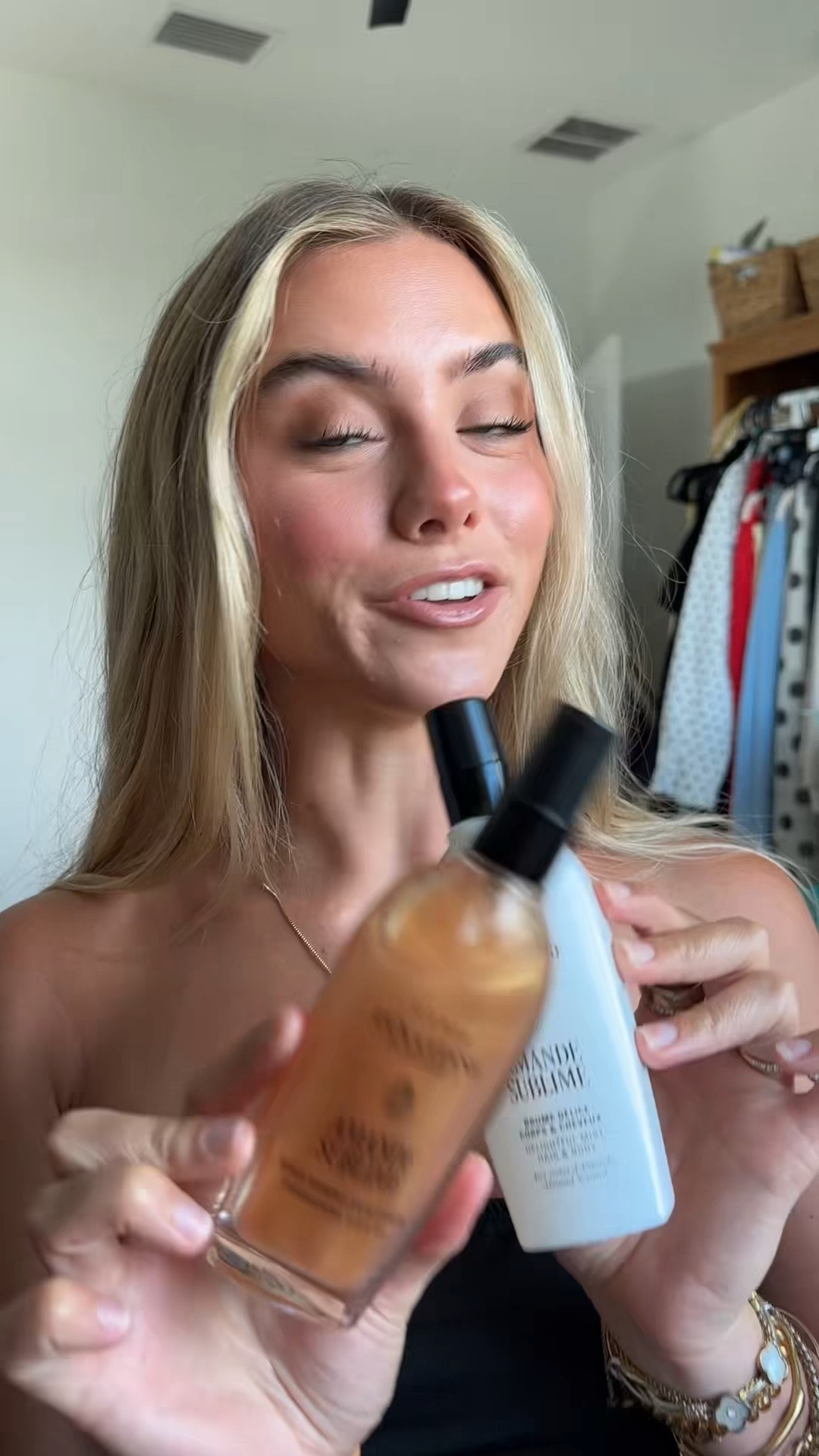 favorite part of leaving the house is the finishing touches before heading out the door like my hair and body fragrance mist and of course body glow 🤤 in the summer especially a body glow is essential to getting that hydrated, glowy, sun kissed look all night long! the warm almond scent of the body glow matches perfectly the almond hair and body mist to extend your scent ALL night long!! @loccitane

#loccitanepartner #hairandbodymist #fragrance #finishingtouches #perfume

#LTKgrwm #LTKselfcare #LTKBeauty