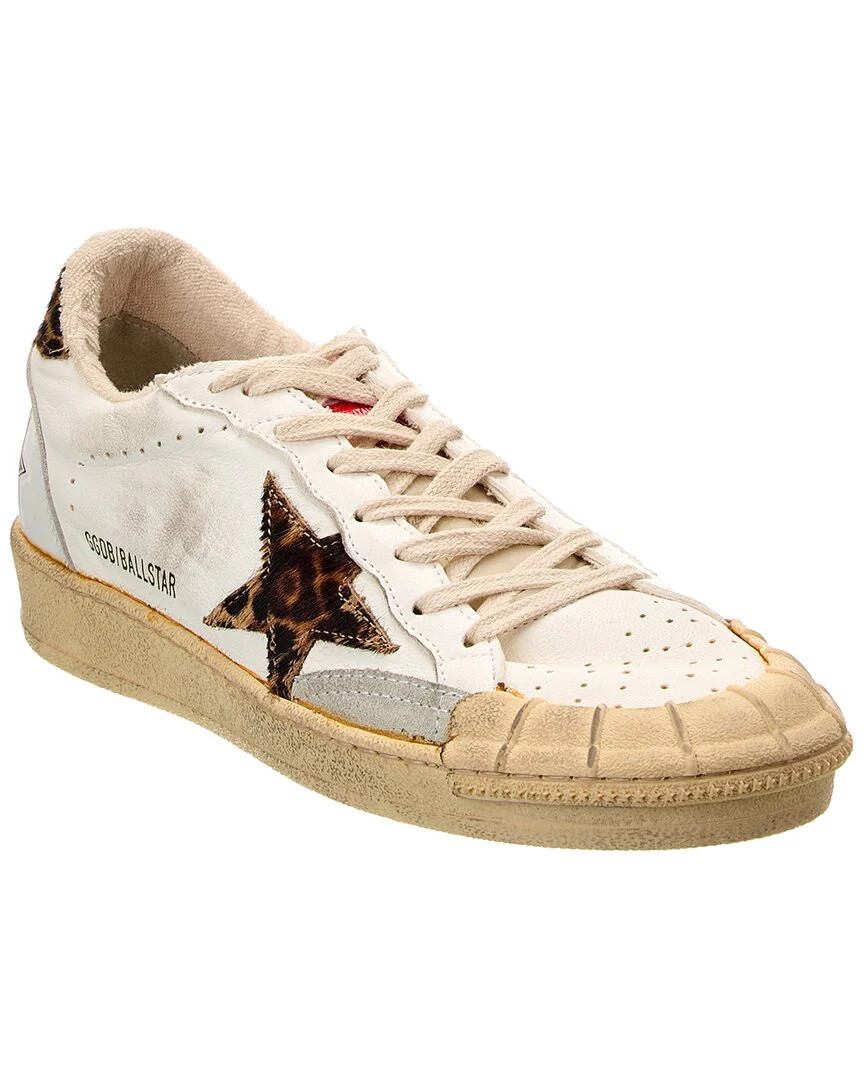 Golden Goose Ballstar Leather & Haircalf Sneaker | Shop Simon