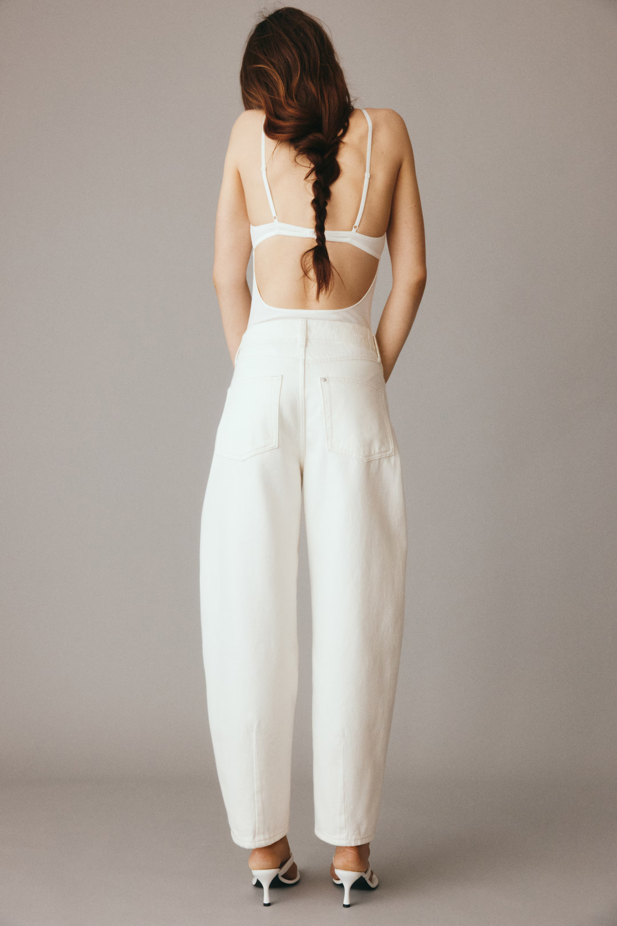 High Rise Barrel Leg Jeans | H&M (US + CA)