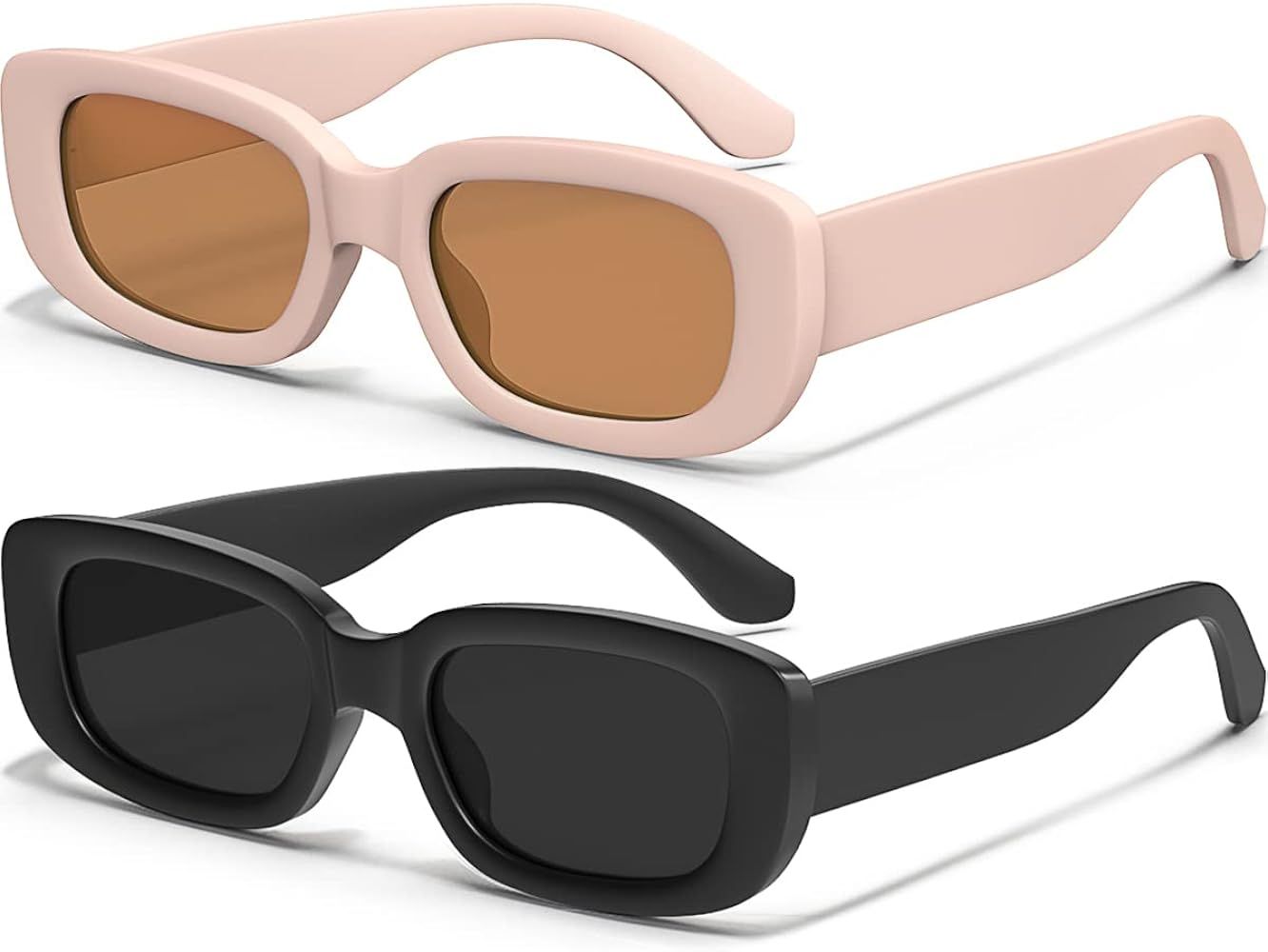 Retro Rectangle Kids Sunglasses 90’s Vintage Fashion Narrow Square Frame Glasses Shades for Gir... | Amazon (US)