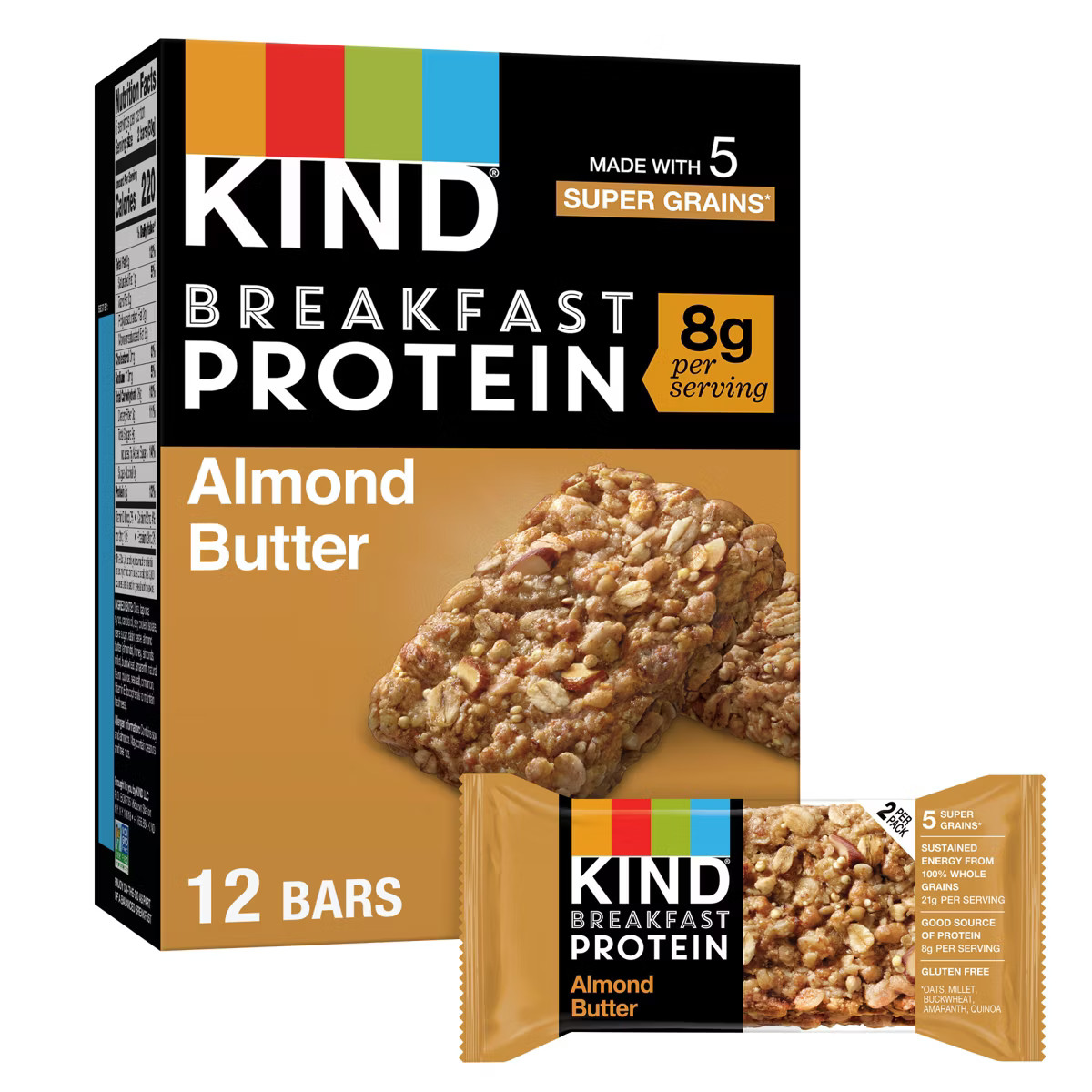 Kind Breakfast Almond Butter Bars - 6ct | Target