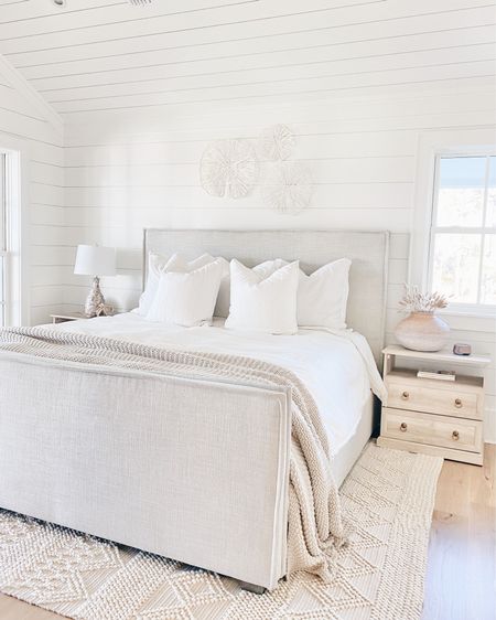 My organic bedding is on sale with code BESTGIFT. It’s a splurge but it gets softer with each wash and holds up really well. I have had the same sheets for YEARS! This room is small so I could only fit an 8’x10’ rug under this king bed. I normally use a 9’x12’ under a king.  

#LTKstyletip #LTKhome #LTKsalealert